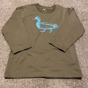Shrimp & Grits Kids Boys Brown Long Sleeve Mallard Top